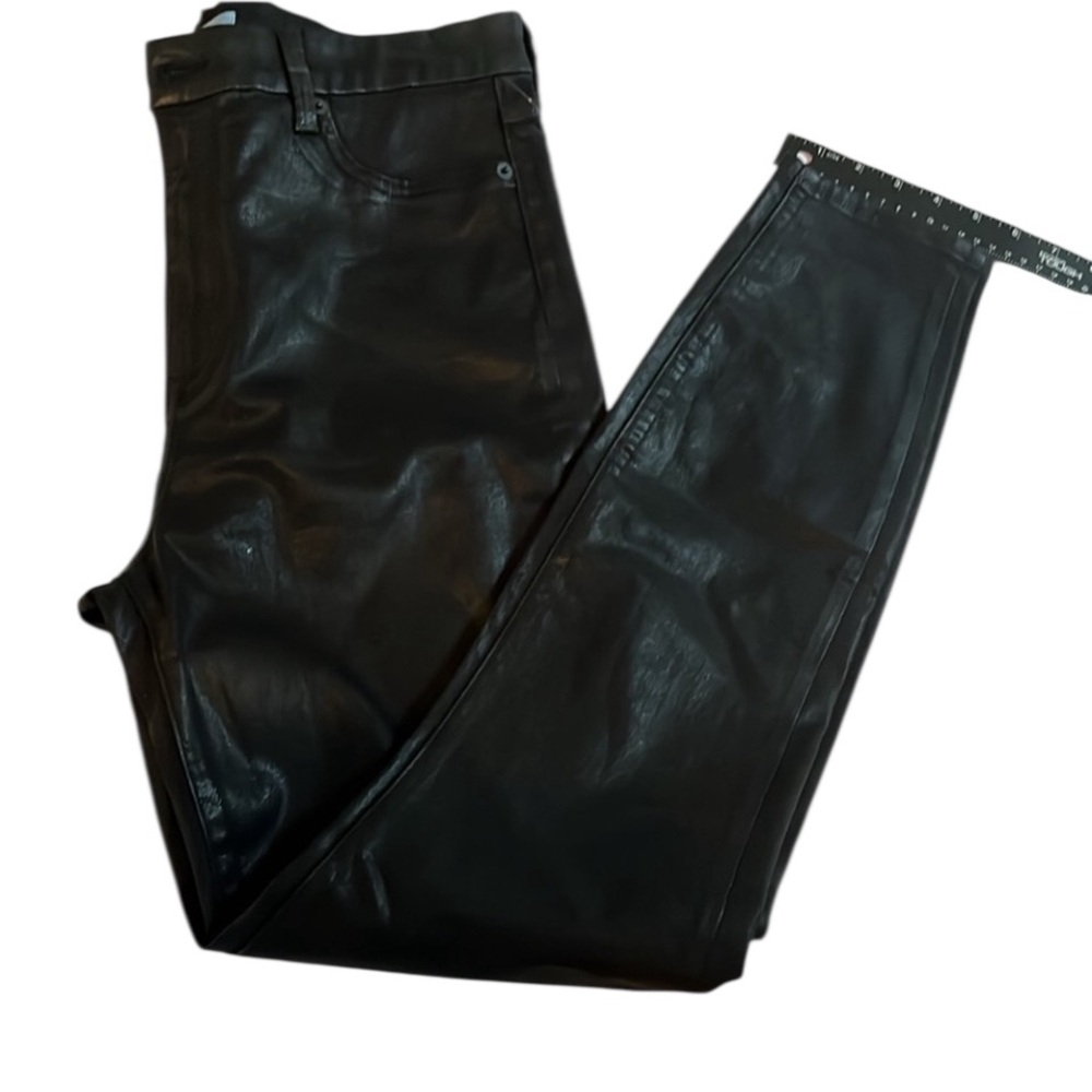 7 For All Mankind size 14 black coated jeans “BLAIR” size 32 high rise